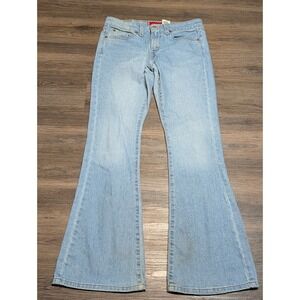 Levis 519 Low Flare Jeans Light Wash Blue Denim Size 5 JR M Y2K